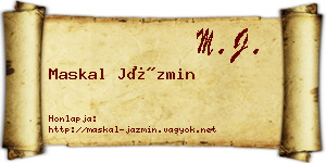 Maskal Jázmin névjegykártya